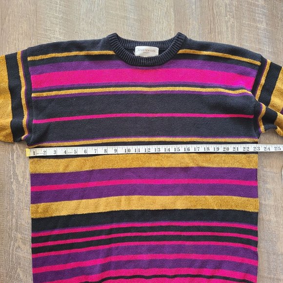 VTG Jones New York Sport Striped Oversized Sweater Women's Size L - Picture 6 of 7